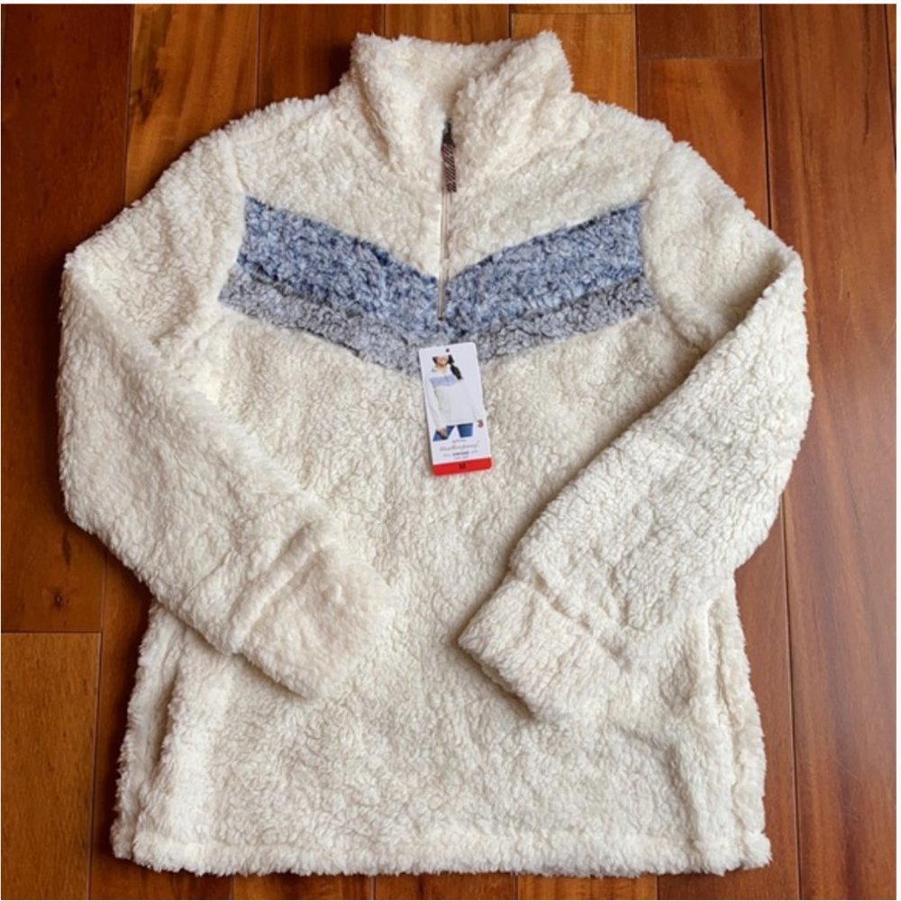 New! Weatherproof Vintage Cozy Pullover Cream Color Women Ladies Size Medium NWT